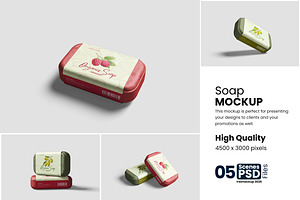 Modern Soap Mockup For Packaging
