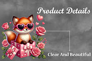 Valentine Cute Fox Clipart Bundle, a Seasonal Illustration by Craft Nest (Thumbnail 3 of 5)