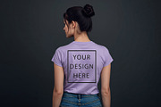 T-Shirt Mockup - Lavender Edition, a Shirt Mockup by ForhadGFX (Thumbnail 7 of 12)