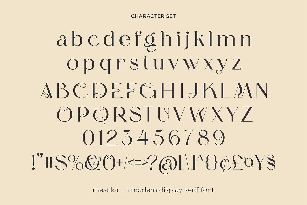 Mestika - Elegant Display Font, a Serif Font by Keithzo (Photo 7 of 11)