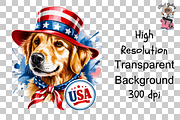 Patriotic Labrador PNG Bundle, a Graphic by Clipart Bloom (Thumbnail 9 of 11)