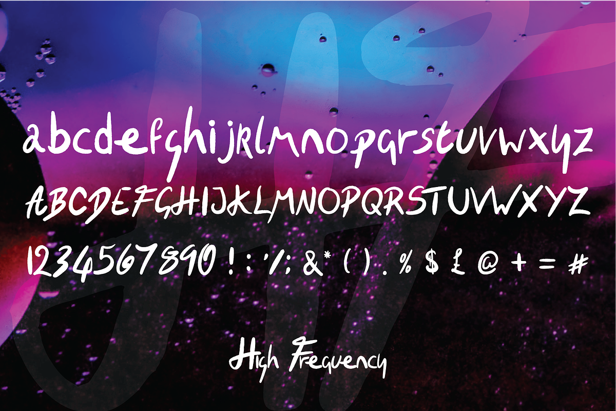 High Frequency hand lettered script, a Script Font by Salty Sweet Creative (Photo 2 of 5)