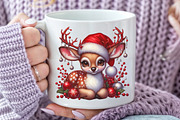 Cute Reindeer Christmas PNG, an Illustration by Craft Nest (Thumbnail 6 of 7)