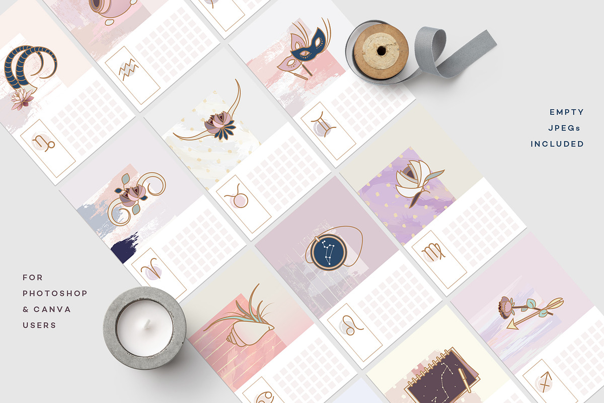 Astrology Calendar Templates, a Stationery Template by Polar Vectors (Photo 5 of 13)