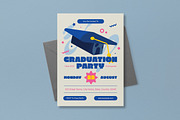 Cream Handmade Graduation Invitation, a Card Template by graphicook (Thumbnail 2 of 2)