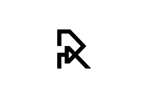 Letter R Arrow Right Logo