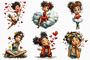 Whimsical Valentine Girl Clipart Png, an Illustration by Craft Nest (Thumbnail 6 of 11)