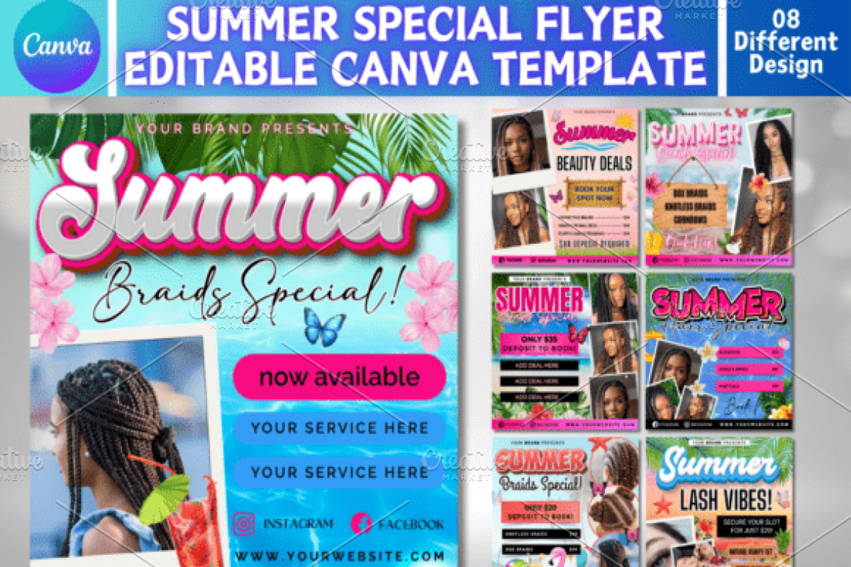 Summer Book Now Flyer Editable Templ, a Marketing Template by Design Station (Photo 1 of 8)