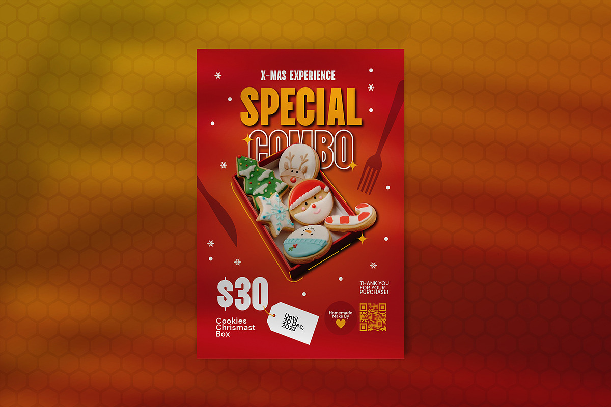 X-Mas Cake - Poster Template, a Poster Template by StreaksideStd (Photo 1 of 2)