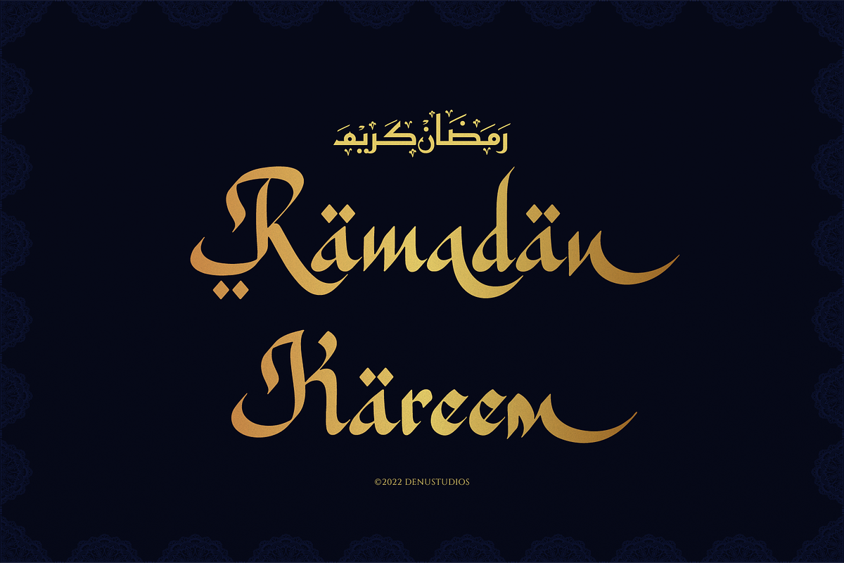 Arabian Mandala | Blackletter Arabic, a Blackletter Font by Denustudios (Photo 2 of 12)