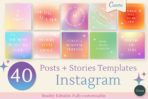 Gradient Positive Vibes Quotes Kit