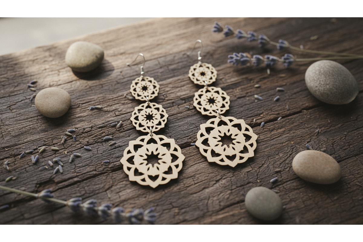 Flower Earrings Vector Set, a Graphic by hafijul (Photo 4 of 11)