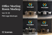 PSD Office Meeting Room Wall Mockup, a Product Mockup by Ayy (Thumbnail 1 of 13)