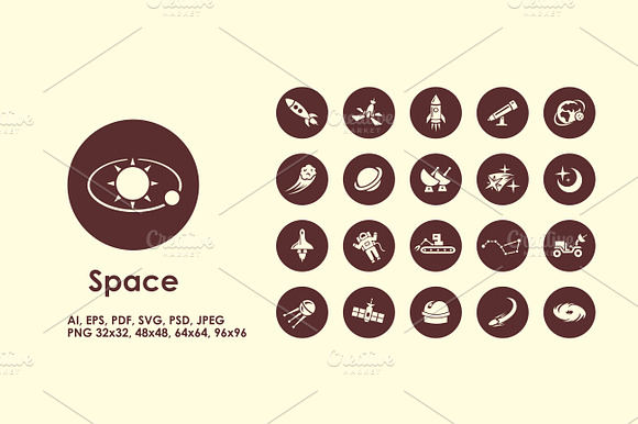 Space Simple Icons