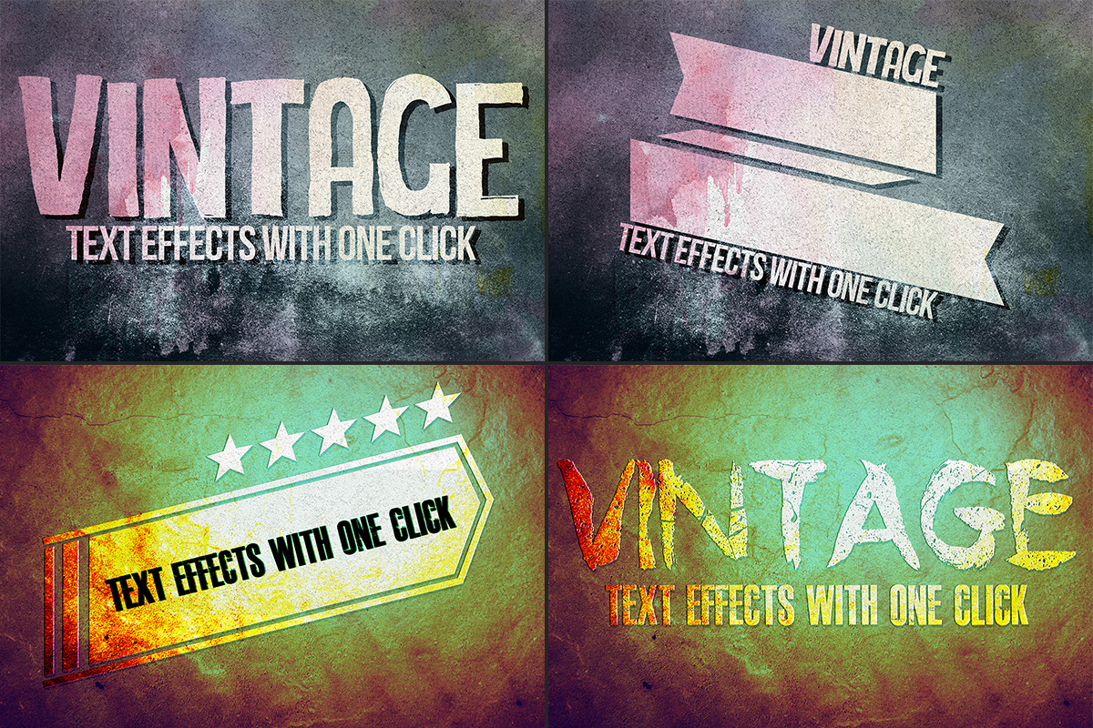 Vintage Text Effects Ver. 1 preview 5