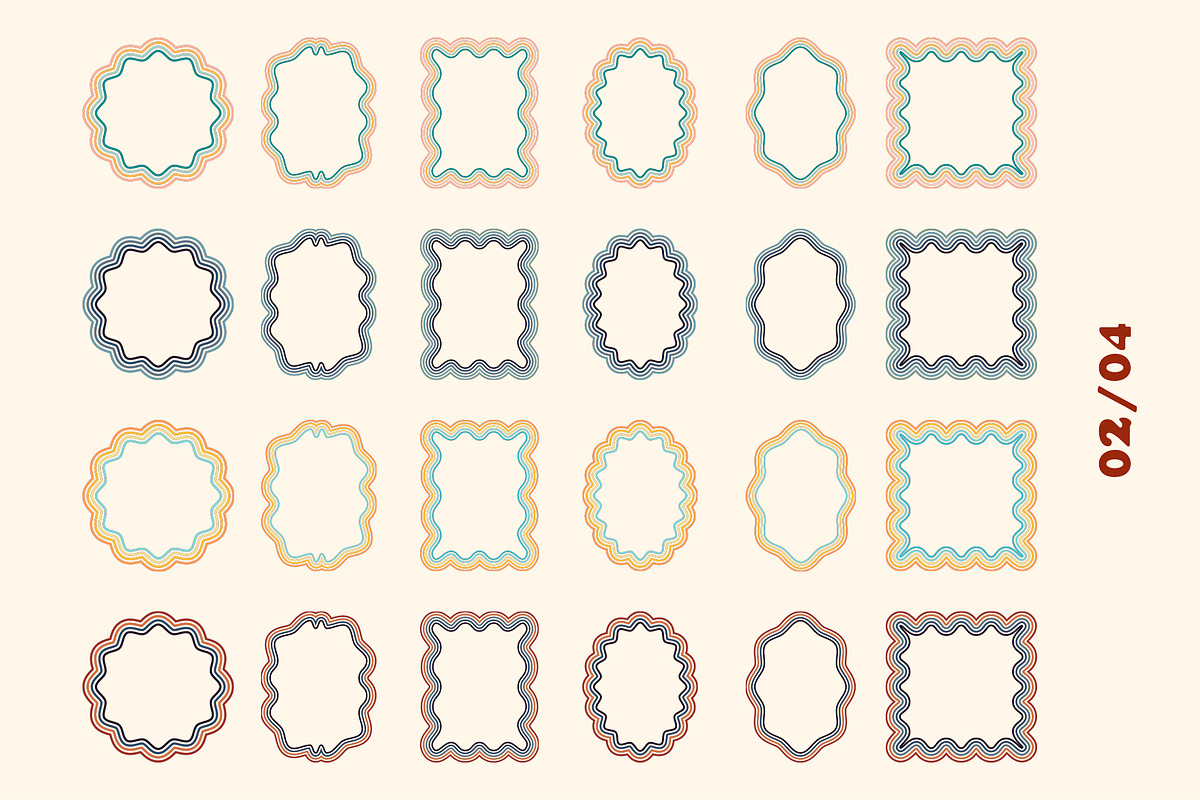 Retro Groovy Frames, a Background Graphic by MilyArt (Photo 3 of 5)