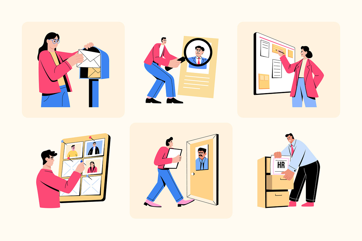 Hiring Illustrations Art Set, a Work Illustration by Creative Stall (Photo 6 of 9)