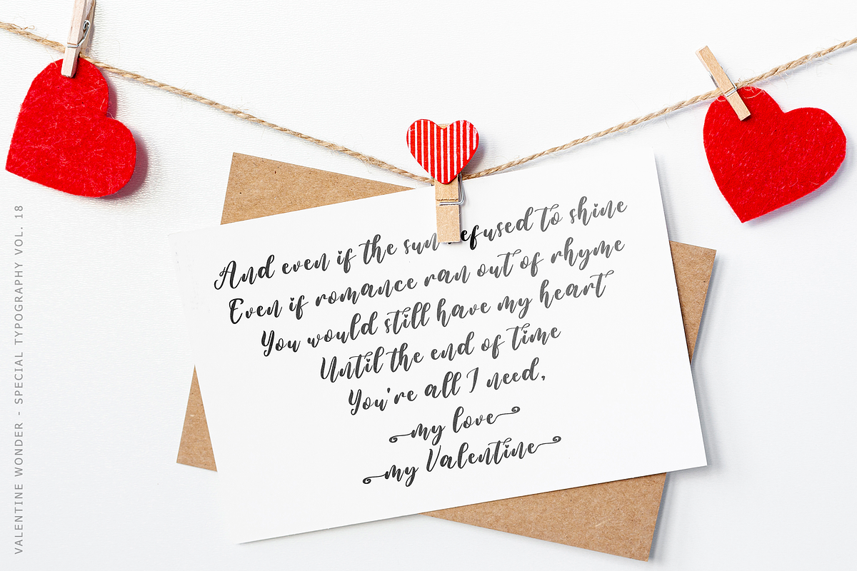 Valentine Wonder, a Script Font by Aldedesign (Photo 4 of 12)