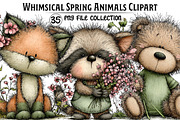 Whimsical Spring Animals Clipart, an Illustration by Dream Creation (Thumbnail 1 of 7)