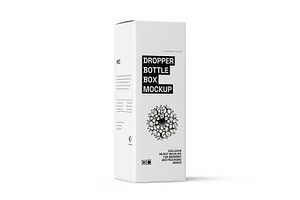 Dropper Bottle And Box Mockup