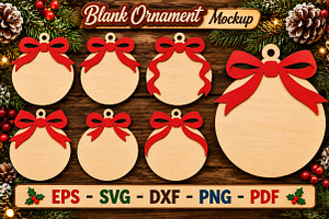 Blank Ribbon Ornament SVG File