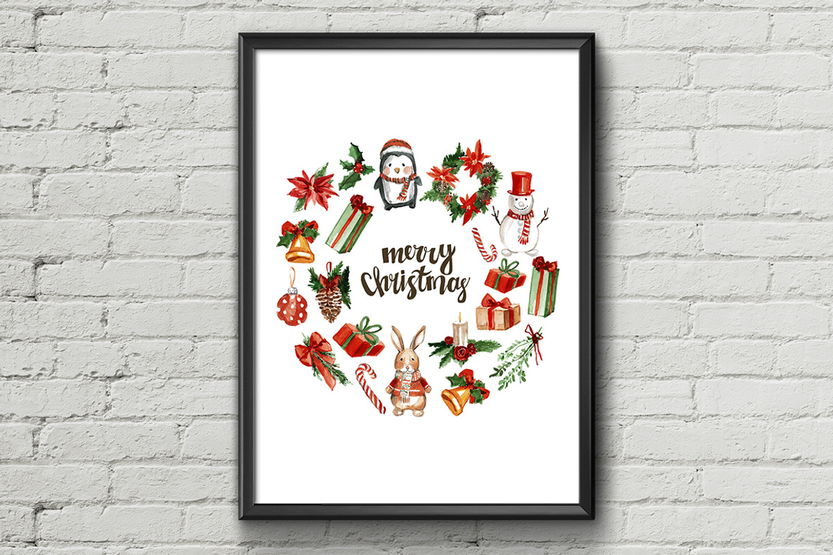 Christmas watercolor, an Illustration by Art Loft (Photo 5 of 5)