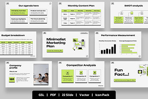 Minimalist Marketing Plan, a Presentation Template by BumbleGraph Studio