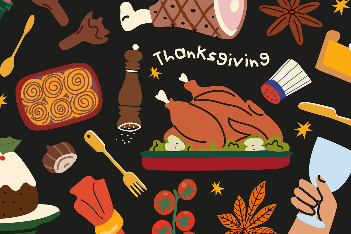 Thanksgiving illustration bundle, a Food Illustration by Luamor (Photo 4 of 9)