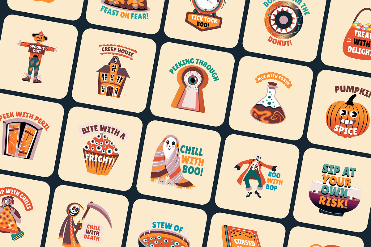 Halloween Stickers Collection, an Emoji Icon by Brickclay (Photo 6 of 8)