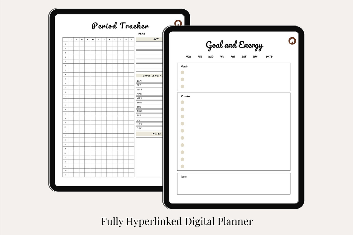 That Girl Digital Planner Canva, a Stationery Template by Designmela01 (Photo 9 of 11)