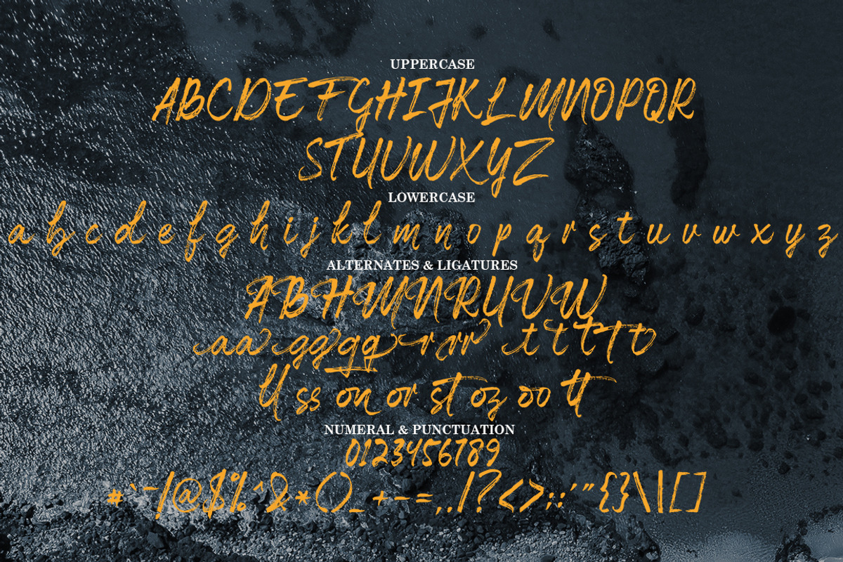 Matteona - Handbrush, a Script Font by Akifatype. (Photo 6 of 7)