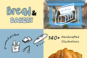 140+ Bread & Bakery Hand-Drawn Set, a Food Illustration by The Journey Atelier (Thumbnail 1 of 20)