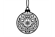 Festive Filigree Bauble Silhouette, an Object Graphic by Creativeshirt (Thumbnail 4 of 5)