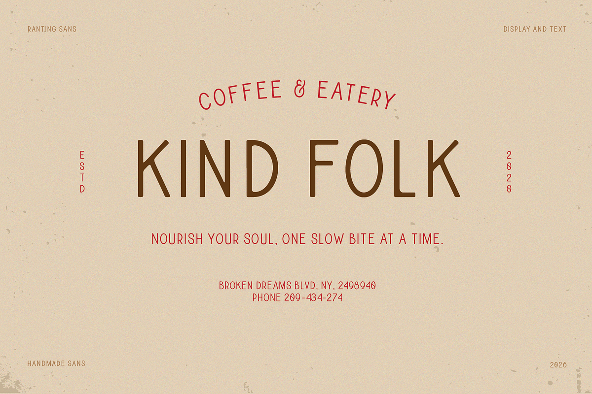 RANTING SANS | HANDMADE, a Sans Serif Font by aquene (Photo 6 of 13)
