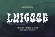 Luicoob Dripping Horror Display Font, a Handwritten Font by Maulana Creative (Thumbnail 1 of 7)