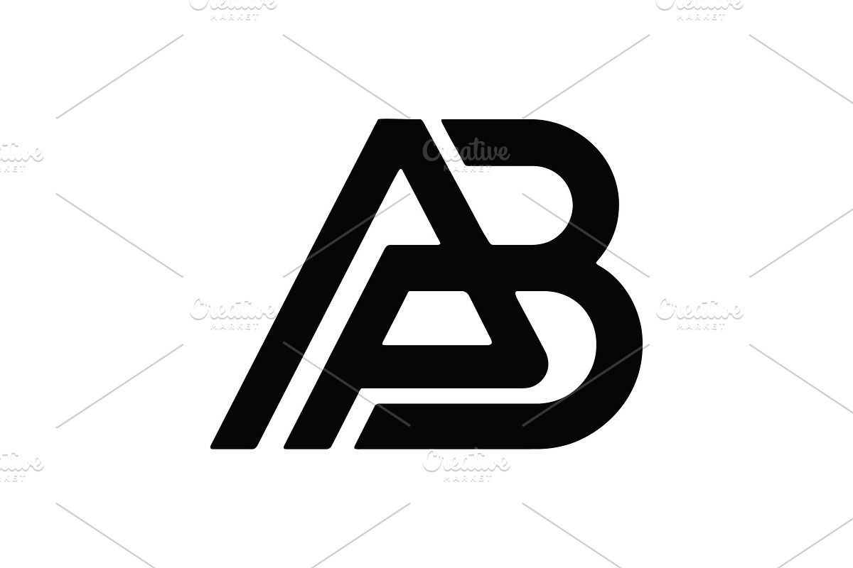 AB Line Art Logo Design, a Branding & Logo Template by Vectorium Studio (Photo 2 of 2)