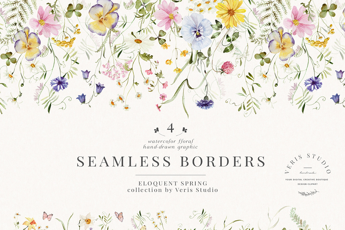 Spring Floral Watercolor Clipart Set, a Decorative Illustration by Veris Studio (Photo 18 of 20)