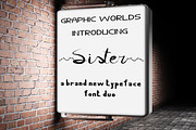 Sister Font Duo, a Script Font by Weblord (Thumbnail 1 of 12)