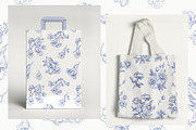 Vintage Seamless Patterns Toile Blue, a Pattern Graphic by ON_lineart_store (Thumbnail 9 of 10)