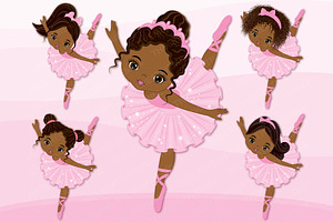 Vector African American Ballerina