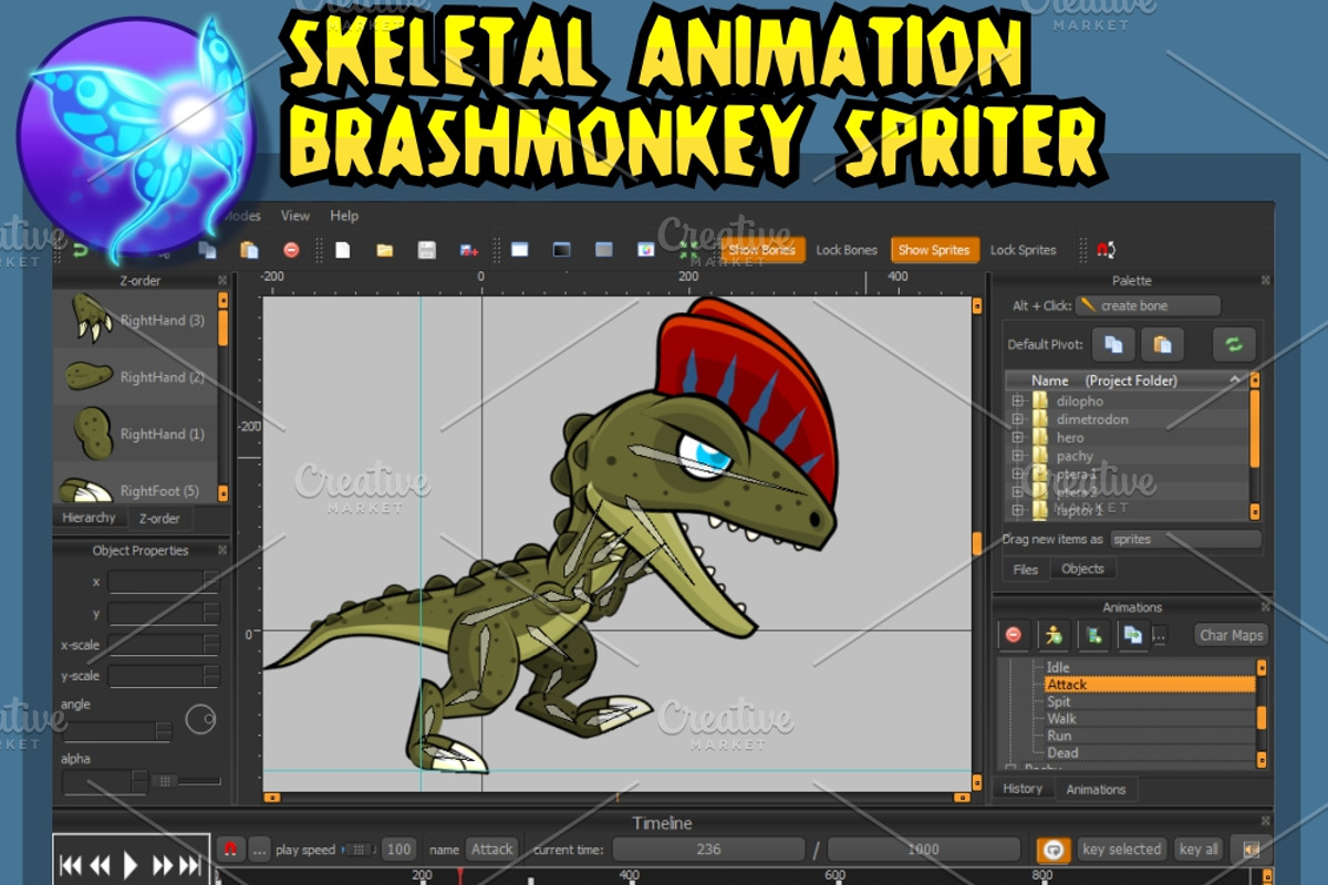Dinosaur Park - Game Sprites, an Illustration by pzUH (Photo 3 of 5)