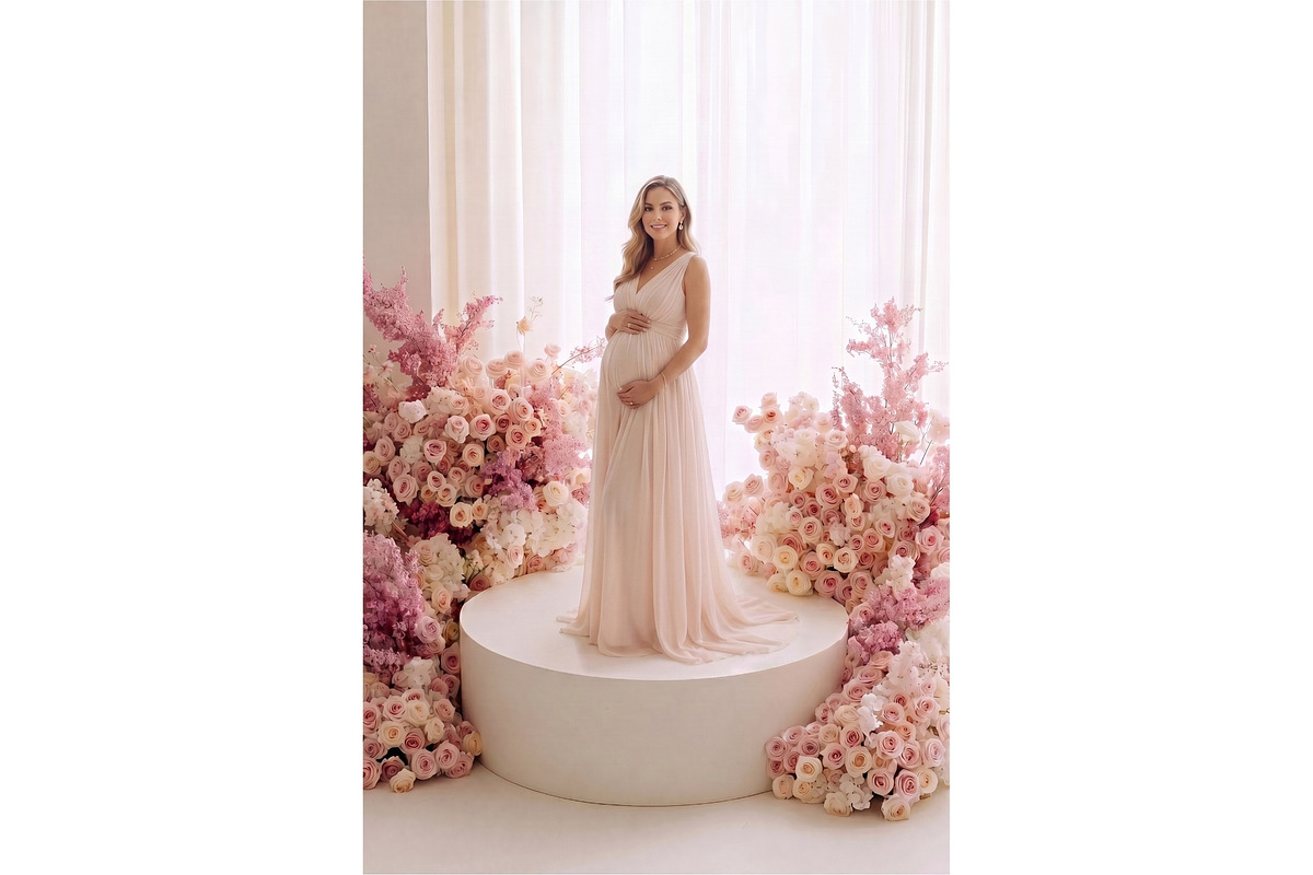 White Floral Podium Digital Backdrop, a Background Graphic by Business Chic (Photo 5 of 6)