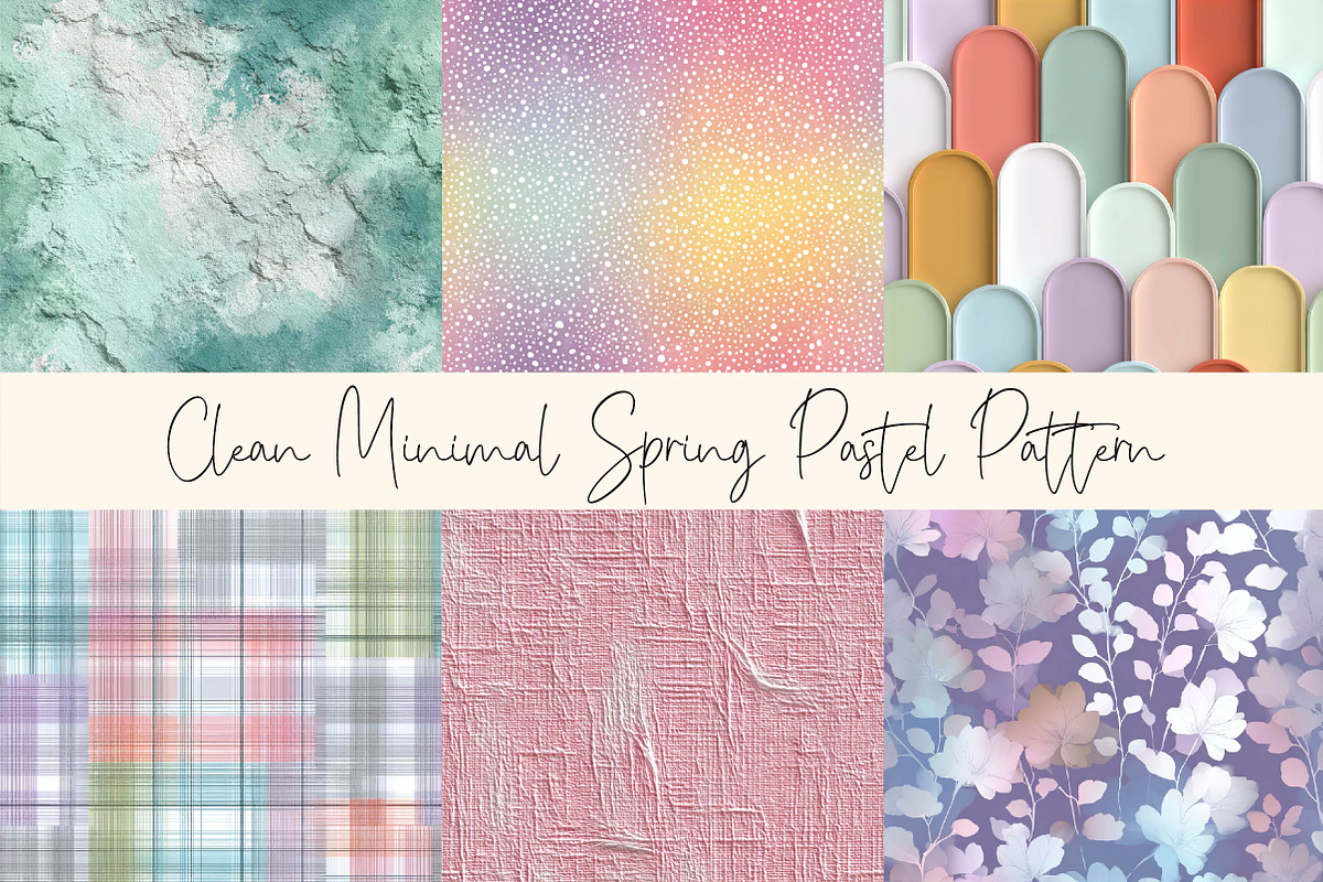 Clean Minimal Spring Pastel Pattern, a Texture Illustration by ...