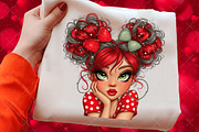 Whimsical Valentine Girls Clipart, an Illustration by Craft Nest (Thumbnail 5 of 6)