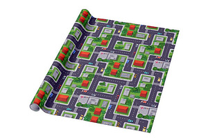 Seamless Pattern City Top View