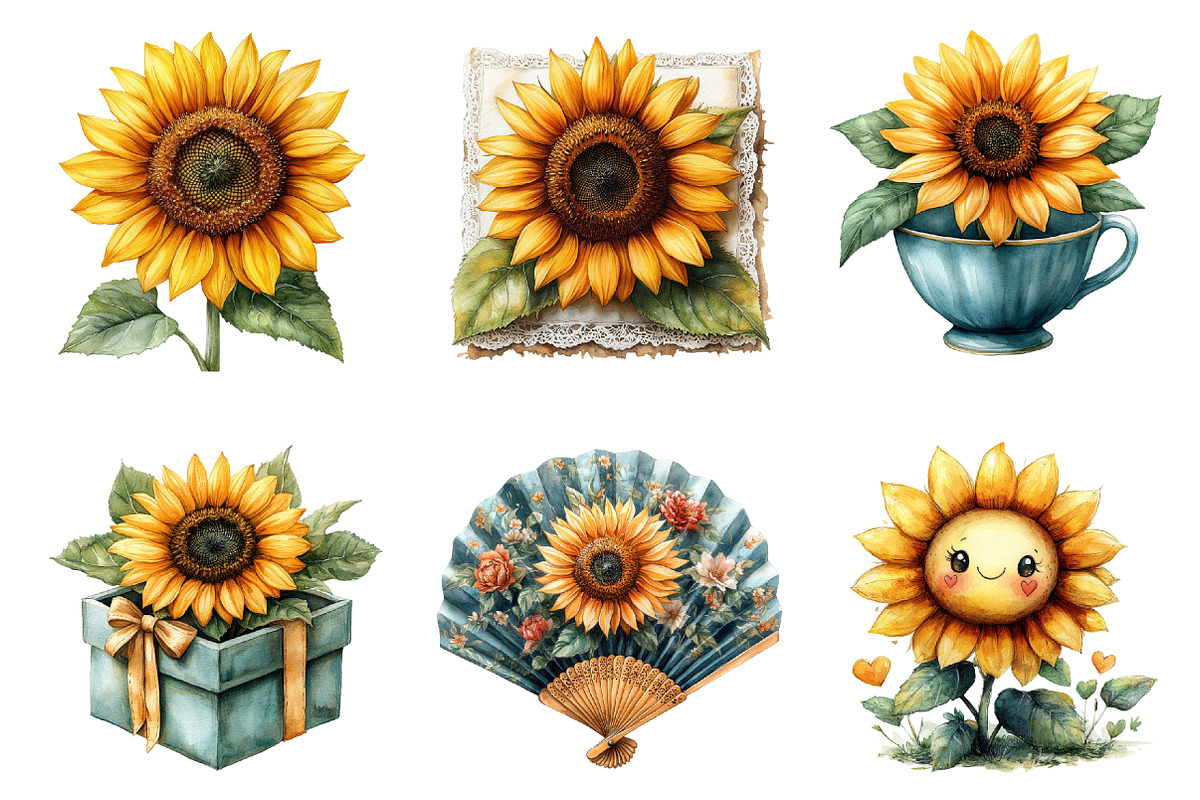 Sunflower Mother’s Day Clipart, an Illustration by SinaCreation (Photo 4 of 5)