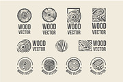 Set of wood rings texture logo, an Object Graphic by Artha Design Studio (Thumbnail 2 of 2)