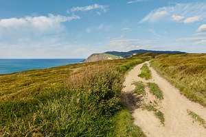Summer ocean coastline view near Gorliz  town (Spain)., a Nature Photo by YuriyB