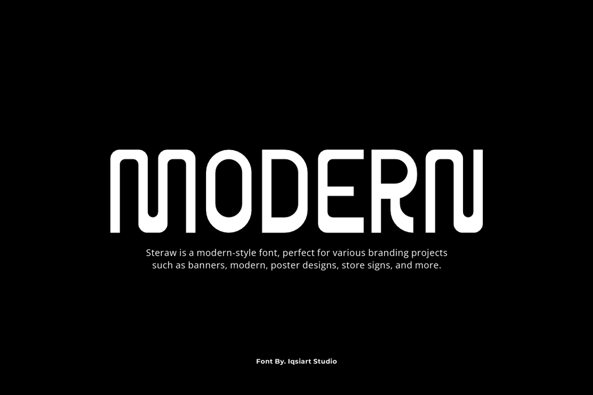 Steraw - Modern Street Font, a Sans Serif Font by Iqsiart Studio (Photo 3 of 8)