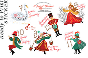 12 Days of Christmas Folk Art, a Seasonal Illustration by Arie Clares (Thumbnail 9 of 12)